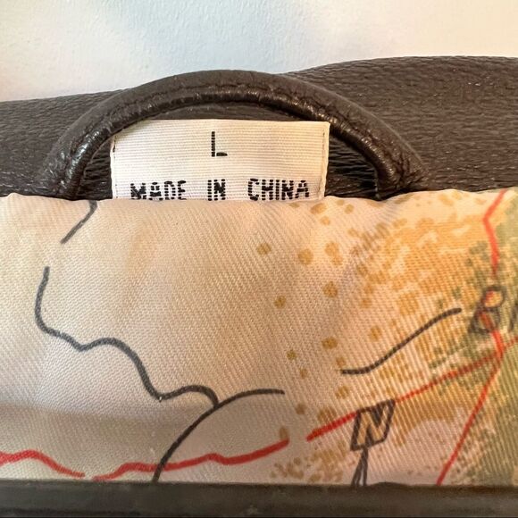 North American Hunting Club Life Members Brown Leather Bomber Jacket - Picture 7 of 13